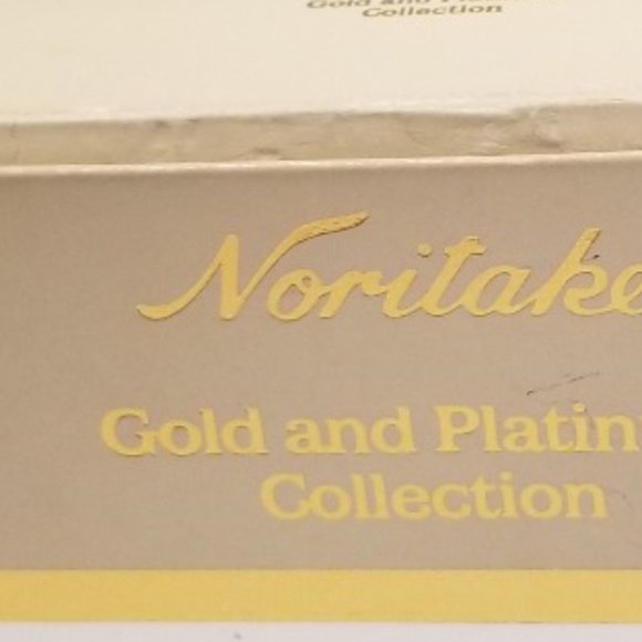 Gold & Platinum Band Napkin Holder Set 4-Noritake Vintage Napkin Rings Colection - Picture 10 of 13